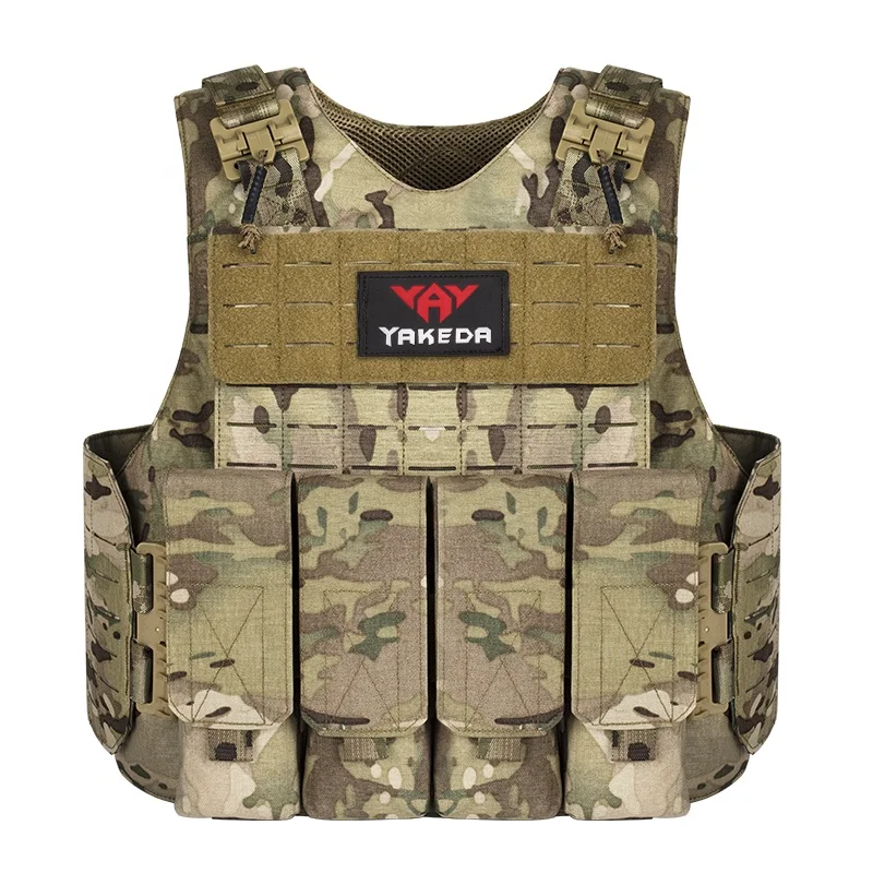 

2025 YAKEDA Camouflage 500D Nylon 66 Chaleco Tactico Combat MOLLE Plate Carrier Tactical Vest