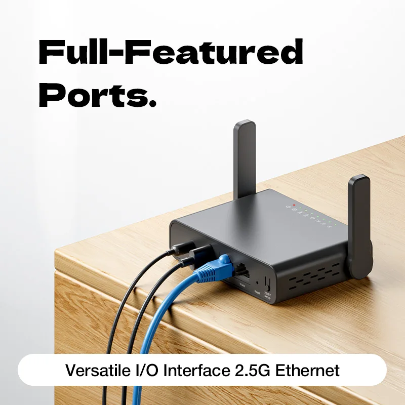 WiFi 6 VPN Gateway Router 2.5GbE Dual Band Secure Network Appliance OpenVPN Router Cellular Gateway Access Point Mode