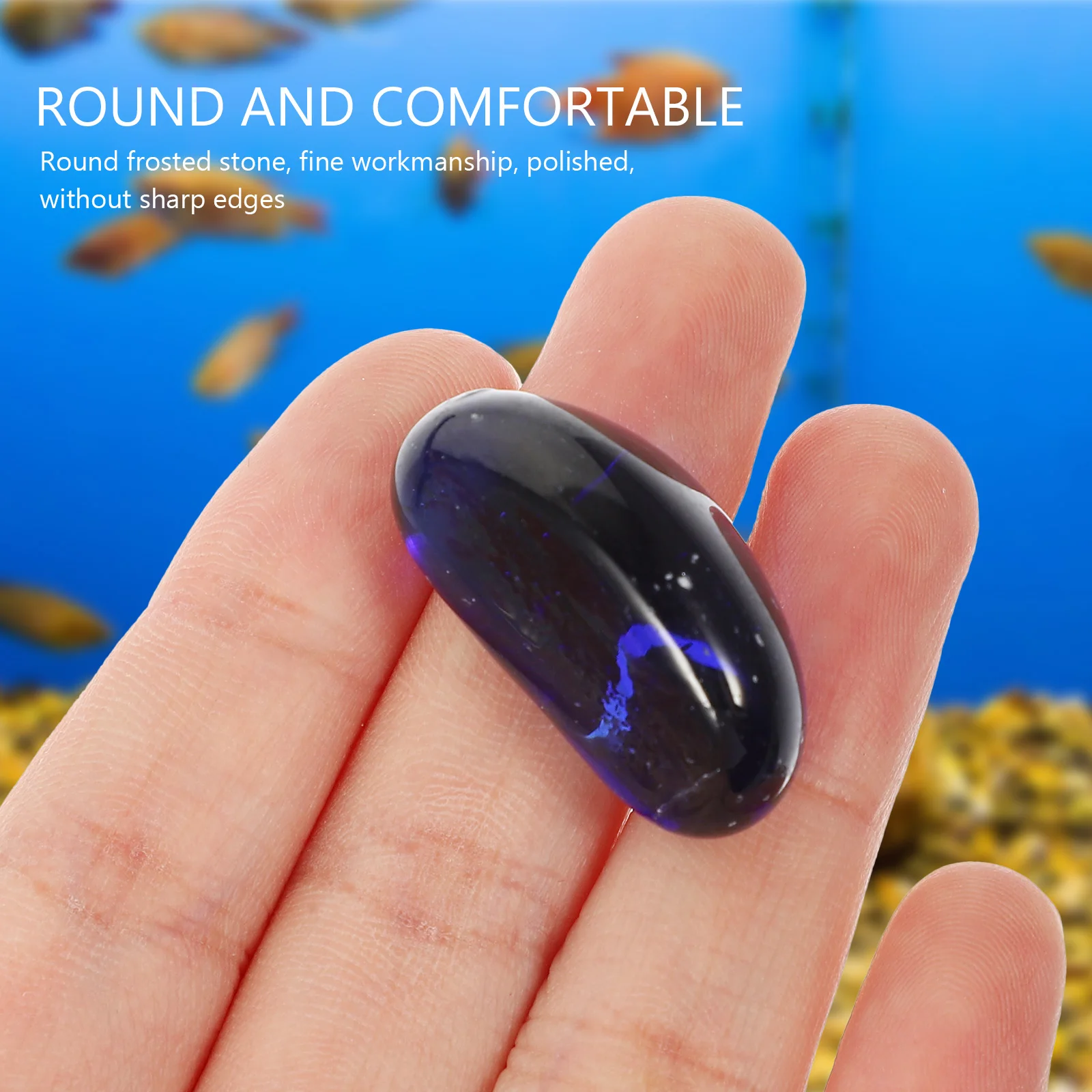 

2 Bags Fish Tank Landscaping Stone Black Aquarium Natural Décor Decorative Pebbles Decoration Decorations for Tanks Vintage