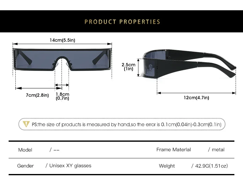 Kleine Steampunk Rechteckige Sonnenbrille für Herren 2026 Luxusmarke Y2K Punk Shield Sonnenbrillen für Männer Vintage Goggle Shade UV400 – Detail 5