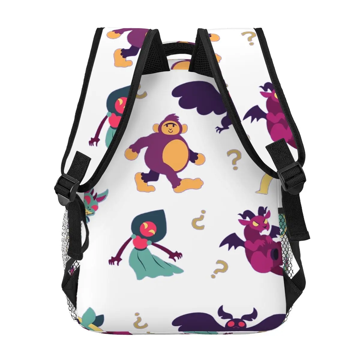 Cryptid-mochila de viaje de dibujos animados para niños y niñas, morral escolar de gran capacidad para estudiantes