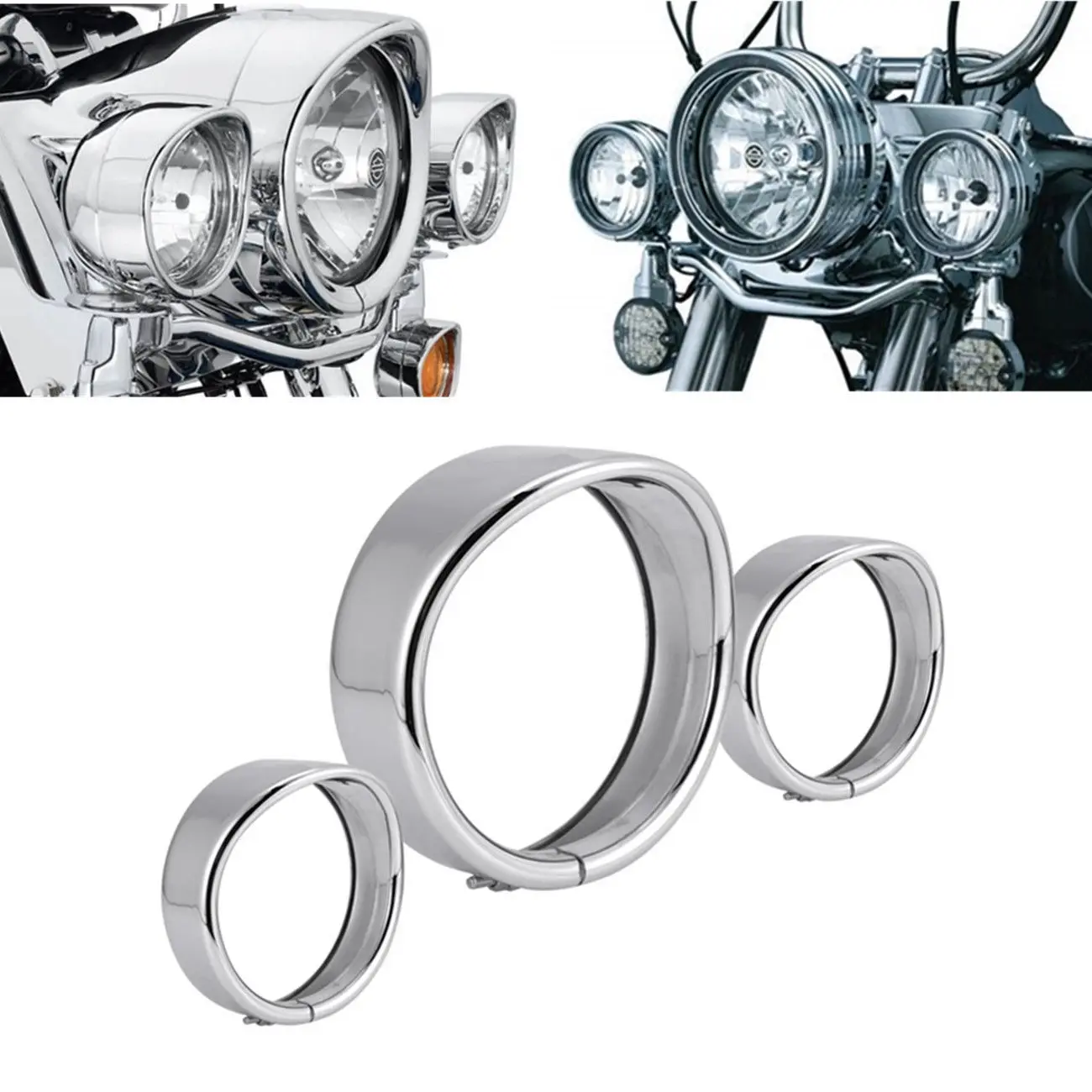 Reflektor motocyklowy tapicerka pierścień wizjera 7 "ramka 4.5" lampa czołowa LED dla Harley Touring Road King Electra Glide Softail FLD/FLH