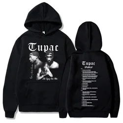 Tupac Hoodies 2pac Sweatshirts Rapper Gedruckt Hoodie Streetwear Y2k Pullover Casual Lose Sweatshirt Herbst Fleece Pullover Hoody