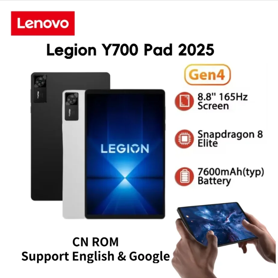 Lenovo Legion Y700 2025 CN Android Pad Gen 4 TB322FC Gaming Tab 12/16GB 256/512GB Snapdragon 8 Elite 8.8 "165 هرتز 7600 مللي أمبير في الساعة