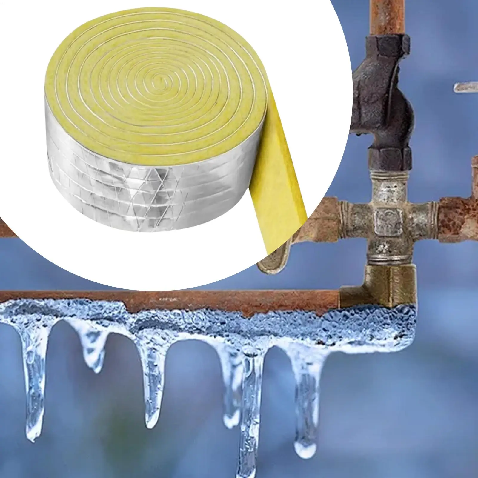 Self Adhesive Glass Wool Tape Wall Insulation Winter thermal insulation glass wool rolls For AC Air Industrial Piping