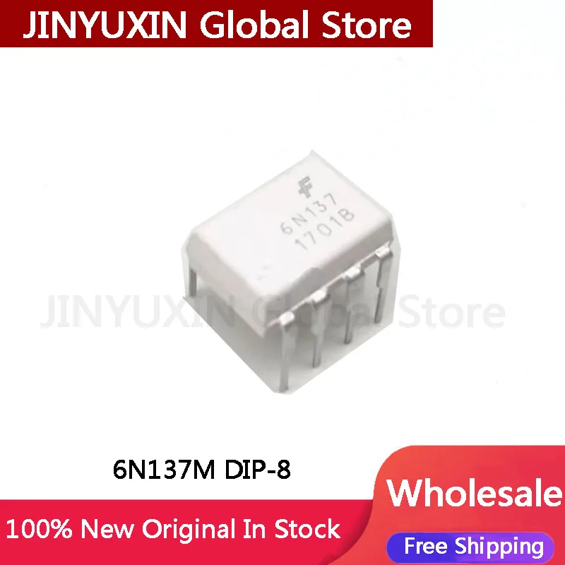 10-100Pcs 6N137M 6N137 DIP-8 inline optoupler de alta velocidade IC Chip Wholesale