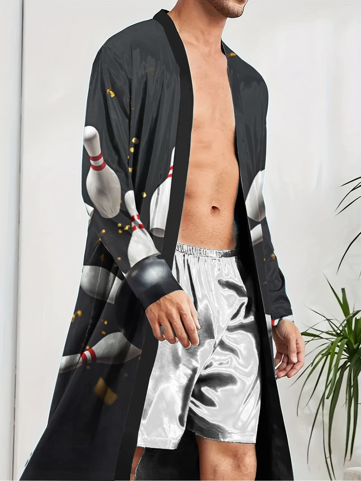 

1pcs Men's Robes 2026 Spring/Summer Graphic bath robe 3D Printed sleepwear Men's bathrobe Bathrobe man Breathable Bathrobe men