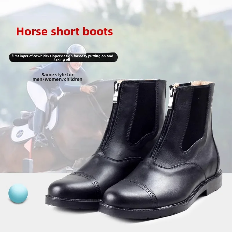 Baslong Dziecięce Kozaki Jeździeckie Antypoślizgowe Odporne na Ścieranie Sporty Jeździeckie Kozaki Jeździeckie ze Skóry Bydlęcej Profesjonalne Kozaki Jeździeckie dla Dorosłych Sprzęt Jeździecki Sprzęt Konny