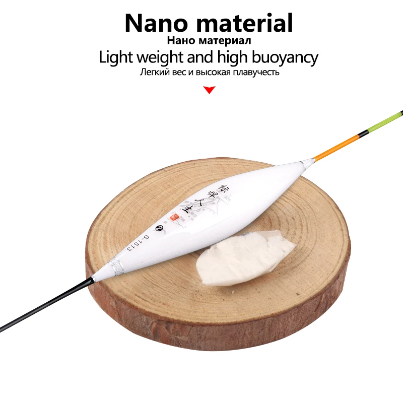 3PCS Nano Fishing Floats+1 Bag Hooks+1 Buoy Holder Fresh Water Buoy Shallow Water Fishing Floats Bobber Carp Fishing Tool Tackle
