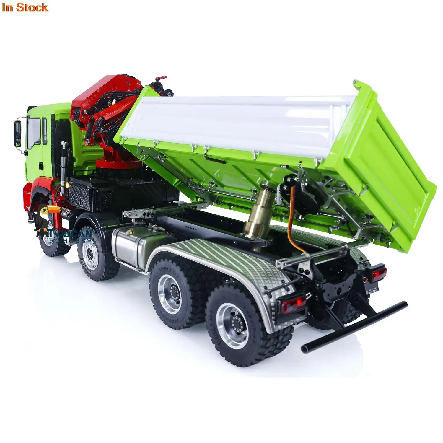 

LESU 8*8 1/14 RC Рулонное включение/выключение Гидравлический самосвал для грузовика-крана 2-скоростной самосвал Реверсивный клапан Рождественская живопись TH21998