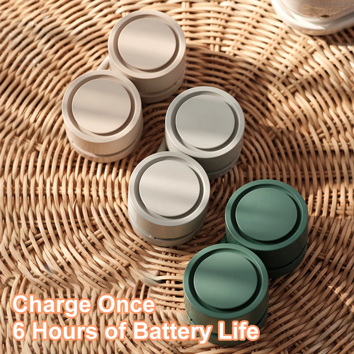 Подвесной шейный вентилятор, безлопастной вентилятор с шейным ремешком, портативный мини-воздушный охладитель, 360 градусов, USB перезаряжаемый электрический вентилятор, уличный маленький вентилятор