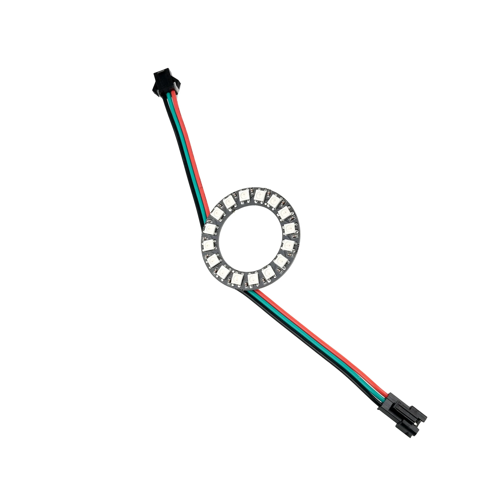 โมดูลวงแหวน WS2812B 16LED DC5V แบบตั้งโปรแกรมได้ RGB LED วงกลม ใช้ได้กับ Arduino/Raspberry Pi