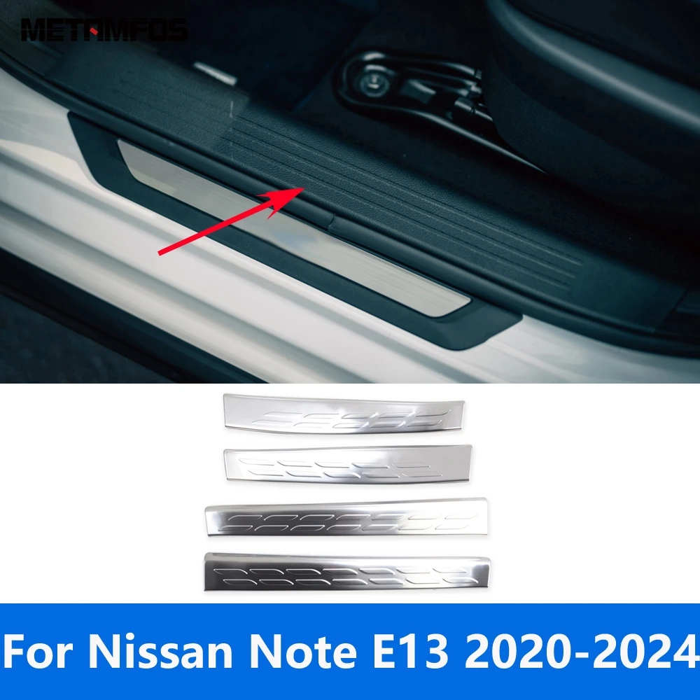 

Аксессуары для Nissan Note E13 2020-2024: накладки на пороги, защитные накладки на двери, декоративные накладки на педали, элементы стайлинга автомобиля