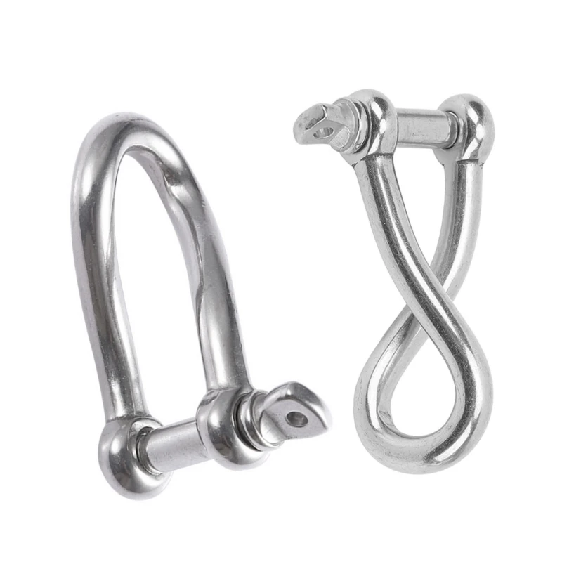 Heavy Duty Stainless Steel Twisted Shackle Versatile Connector Precisions Engineered Shackles Suitable for Towing Lifting