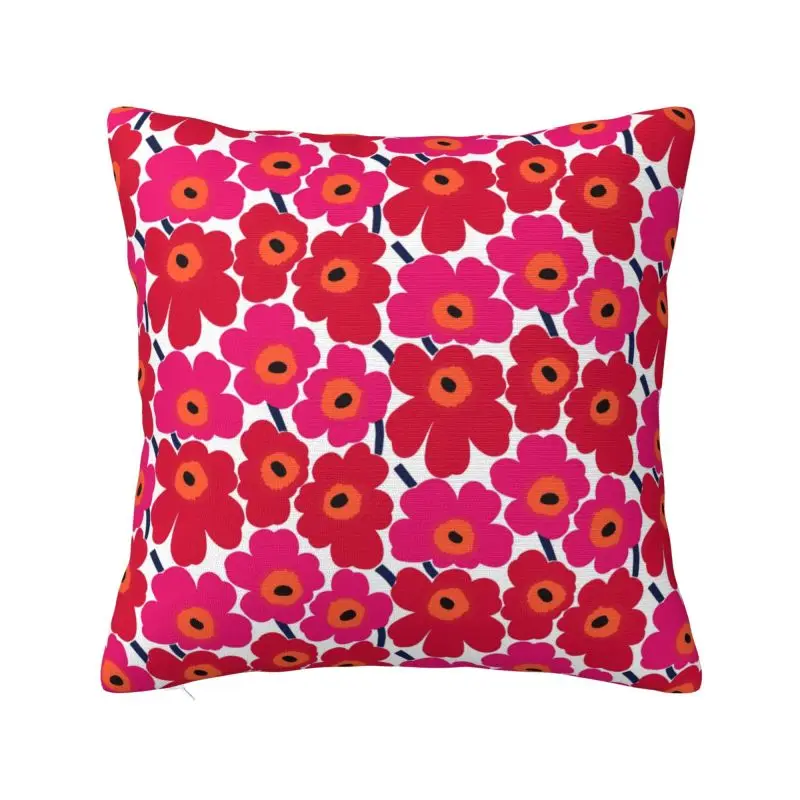 Custom Kleine Poppy Print Kussensloop 40X40Cm Mode Moderne Stijl Luxe Kussenhoes Zachte Kussensloop