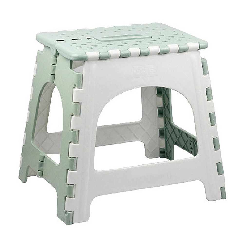 

Plastic Folding Chair Practical Home Collapsible Portable Easy Storage Household Stool
