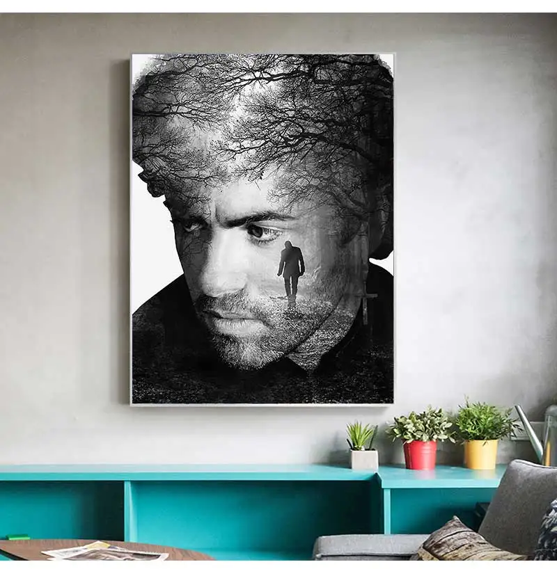 George Michael  Music Singer Prints Wall Pictures For Living Room Home Decor Star Poster Painting Art Canvas