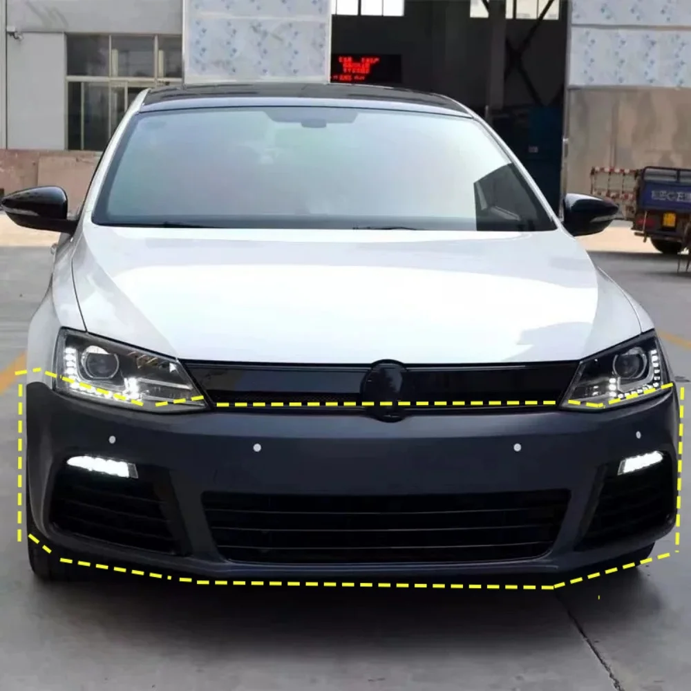 

Unpainted car front bumper for Volkswagen vw Sagitar jetta 2012-2014 2015-2018 convert fog lamp cover bottom grille
