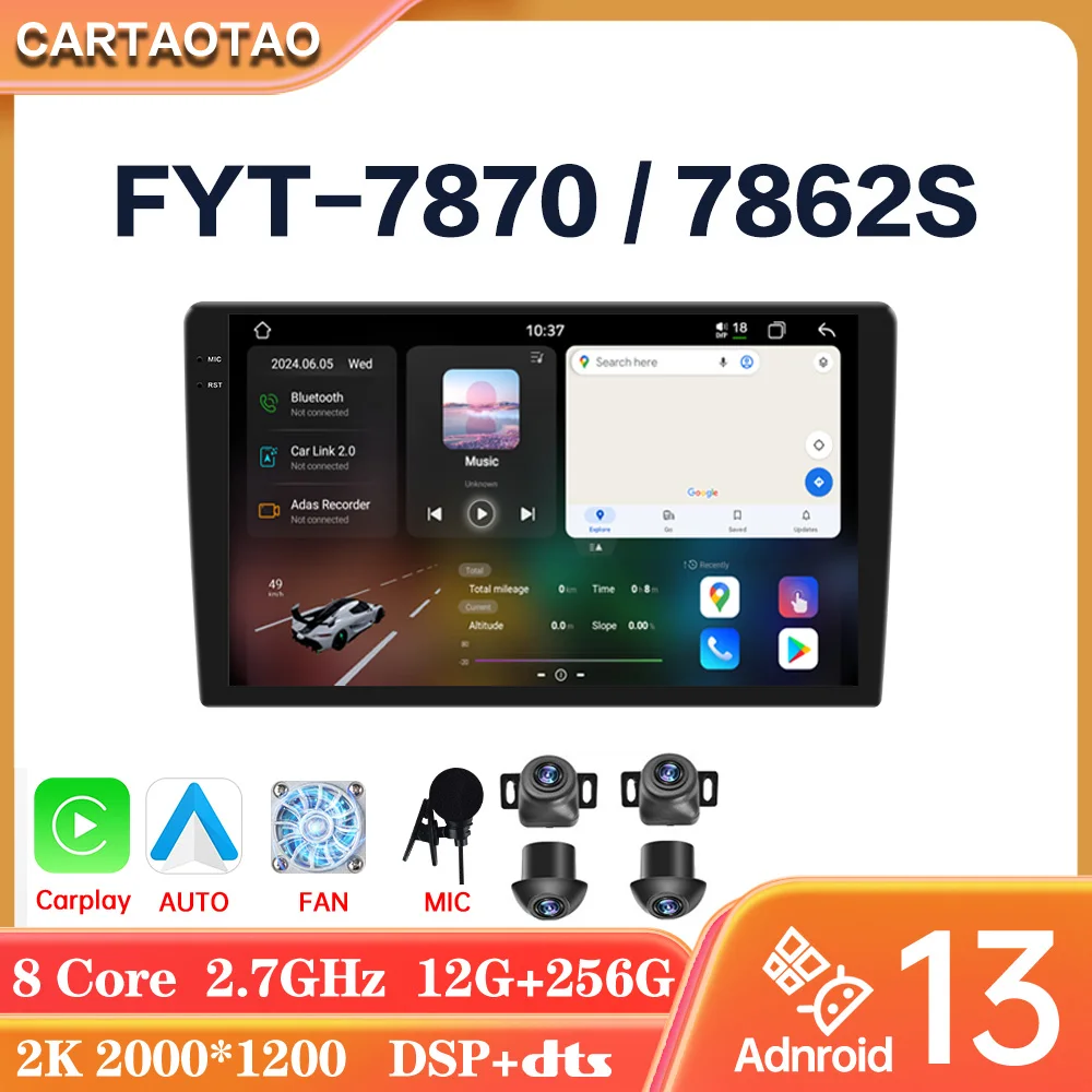 FYT 7870 7862S Android 13 Car Radio Carplay Multimedia Player Universal 9