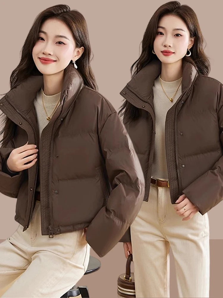 

Women's Cotton Jaet Winter New Casual Sli Versatile Stand Collar Bread Small Size Cotton Coat Outerwear