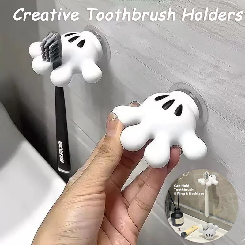 

Creative Toothbrush Holder-Cute and Traceless Palm Hook-Data Cable Winding Device-Bathroom Towel Suction Cup-Car Palm Data Cable
