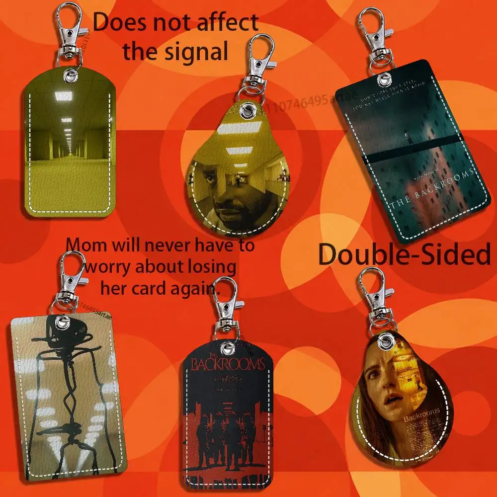 The B-Backrooms movie 2026 Card Keychain Fashion Pendant Bag ID Door Card Case Bus Card Cute Adult