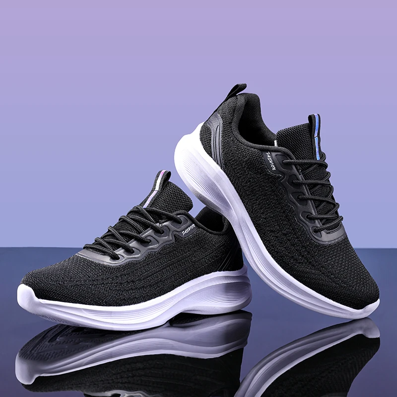 Women's Lightweight Cushioned Running Sneakers Gradient Ombre Mesh Breathable Shoes Soft Sole Non-Slip Walkers for Travel Gym