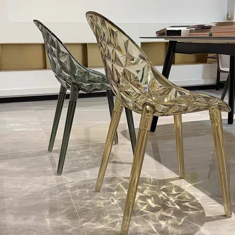 Acrylic Transparent Lazy Chairs Designer Back Luxury Nordic Lazy Chairs Light Beauty Sillones Para Sala De Estar Room Furniture