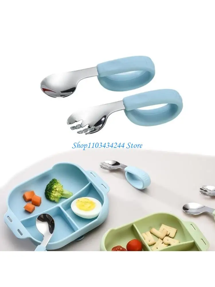

G2TC малыш для еды посуда устанавливает Spoon & Fork для безопасного и веселого опыта пищи