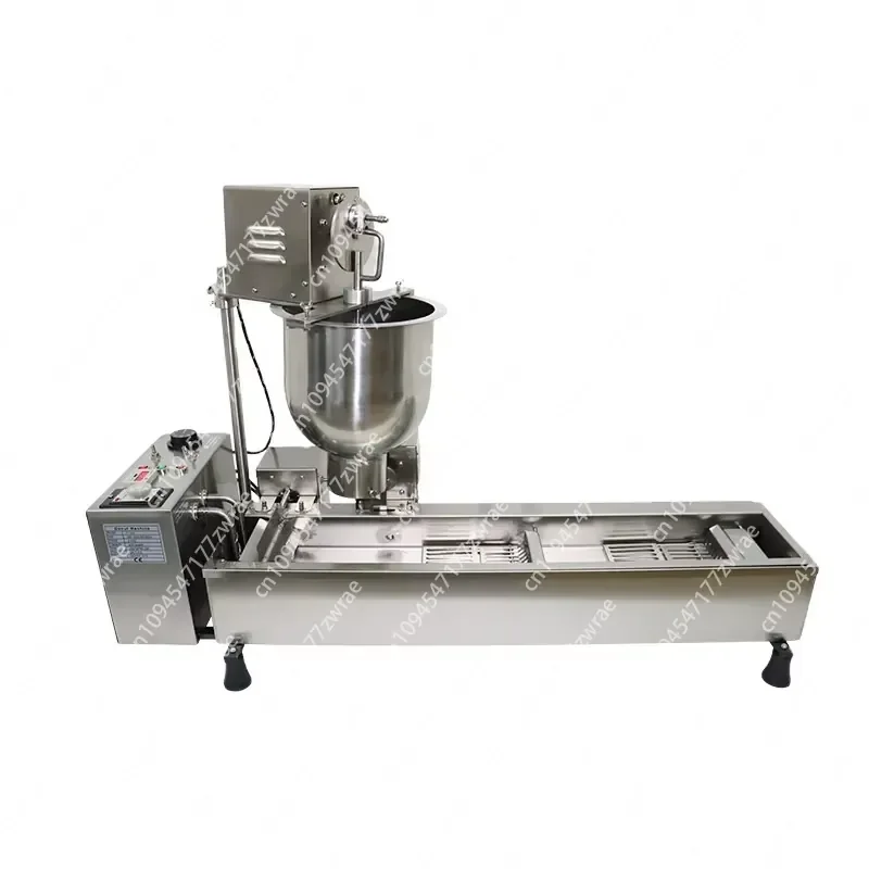 3 Sets of Molds of Commercial Full-automatic Single-row Doughnut Machine Can Fry 500 Mechanical Versions Per Hour to Control