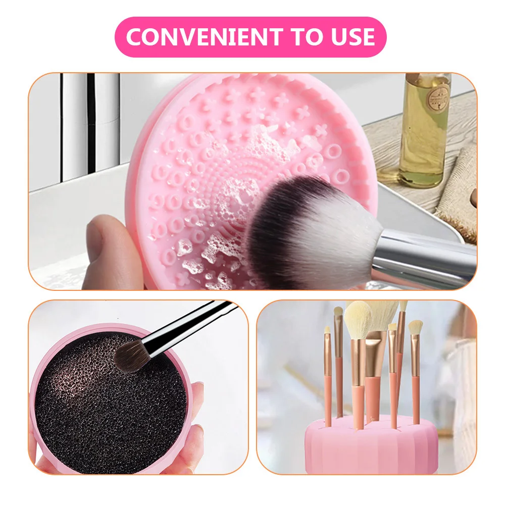 

Makeup Brush Cleaning Box Silicone Cleaning Pad Dual-Use Foldable Mat For Brush Cleaner Tool Makeup Supply Scrubber