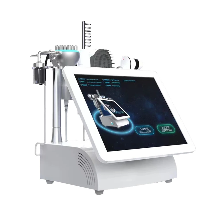 محلل فروة الرأس تصميم جديد آلة علاج فروة الرأس بالشعر تحليل كشف بصيلات الشعر إعادة نمو فروة الرأس مدلك 5 في 1 للشعر