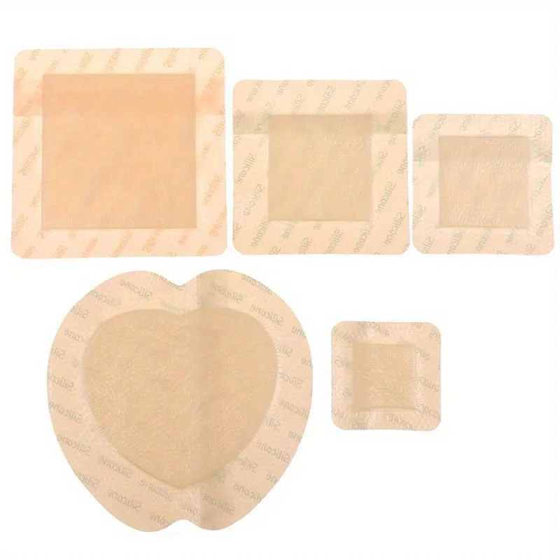 1Pc Sacral Foam Dressing Bedsore Pressure Patch Silicone Adhesive Border Waterproof Absorbent Breathable Wound Healing Care Pads