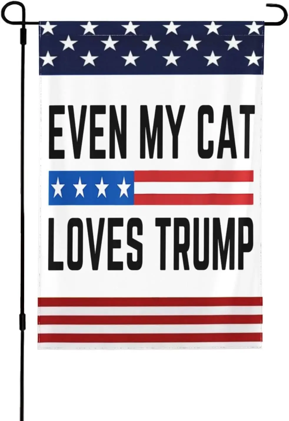 Sogar meine Katze liebt Trumpf Garten flagge Trumpf 2024 Anti Bi-Den F K Impeach Bi-Den doppelseitige Garten flagge; Hof flagge Weihnachts feier