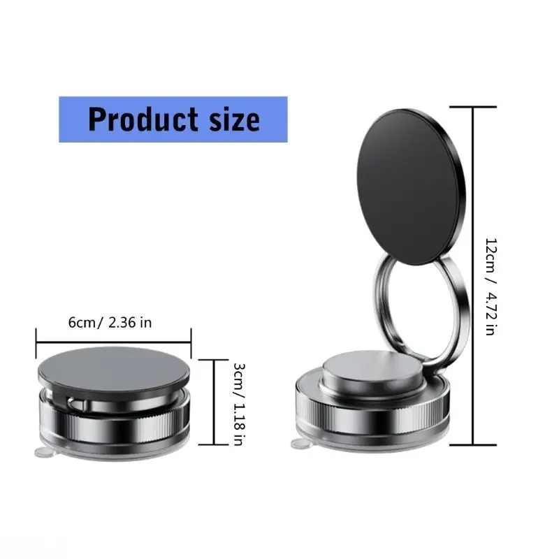D08B آمنة حامل هاتف السيارة المغناطيسي مع شفط الفراغ للزجاج الأمامي