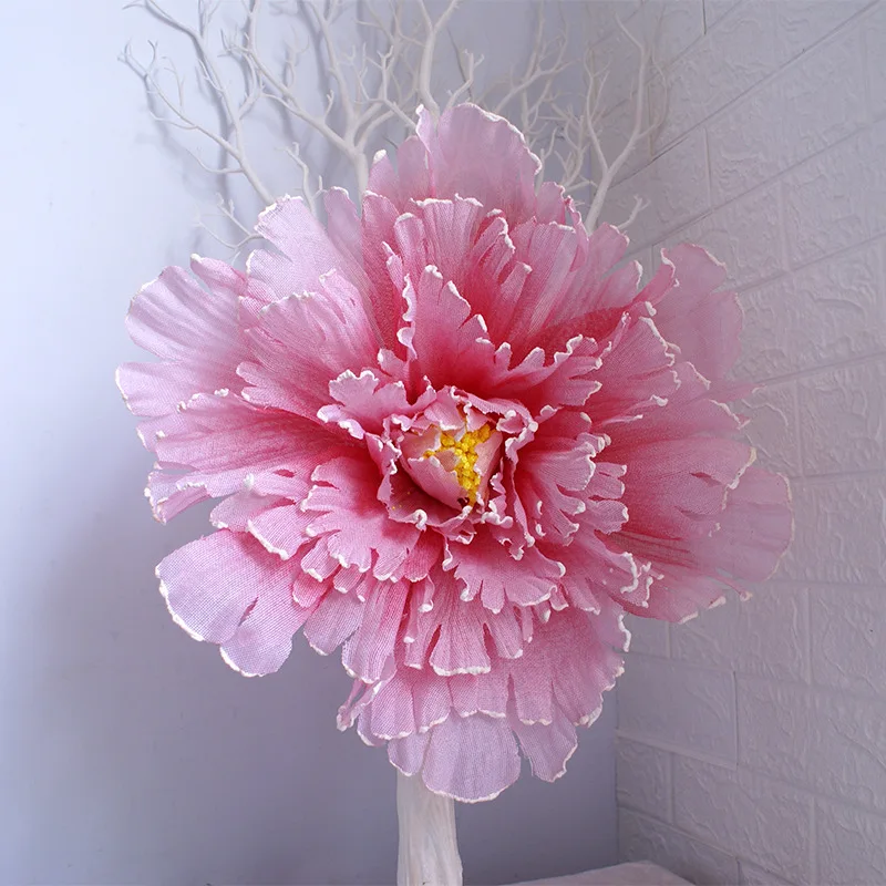 Artificial Linen Large Peony Flowers Background Fake Flowers Photography Props Wall Wedding Decoration Home Accessories