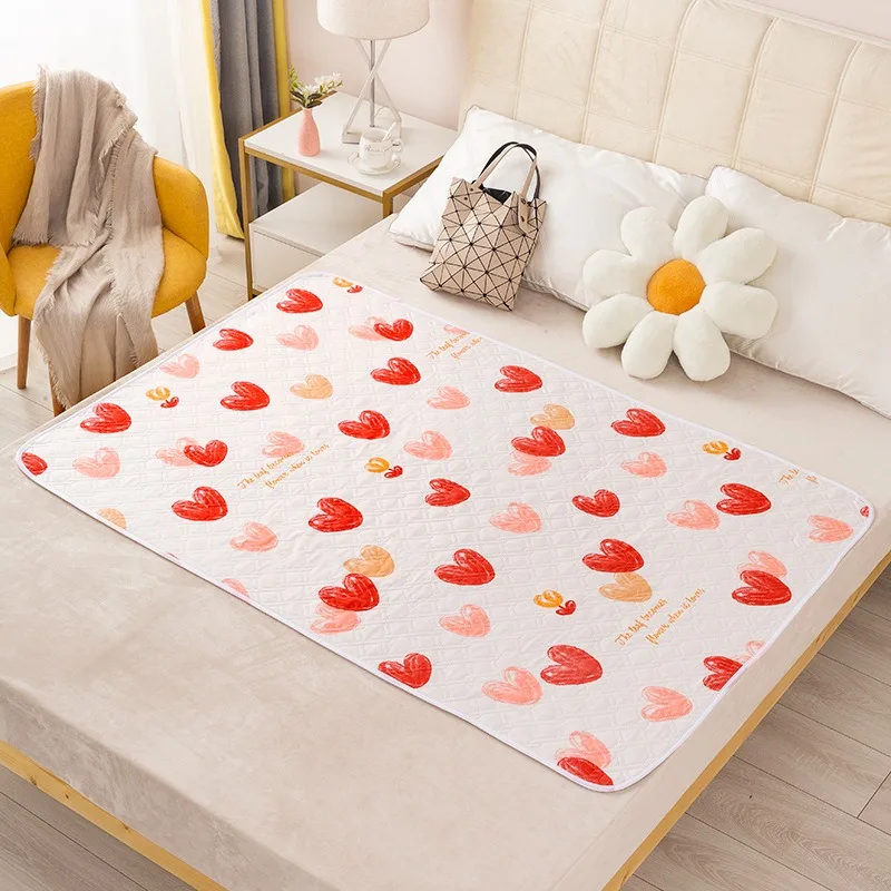 Waterproof Washable Mattress Urine Mat for Baby Toddlers Cute Cartoon Bed Protector Diaper Bedding Urine Pads Cloth Breathable