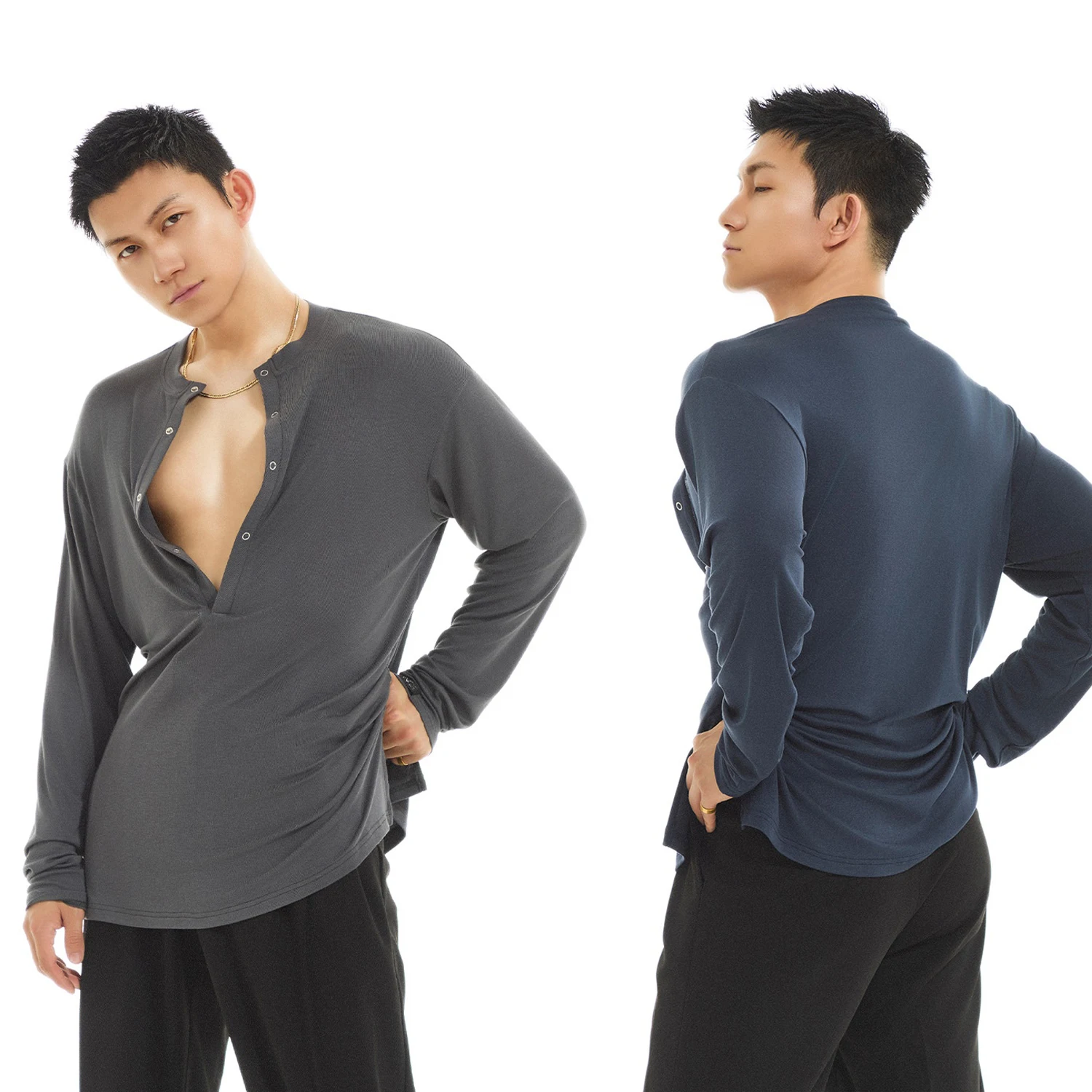 

Мужской тренировочный топ для бальных танцев с длинными рукавами, топы для современных танцев для взрослых, мужская рубашка для латинских танцев национального стандарта SL13457