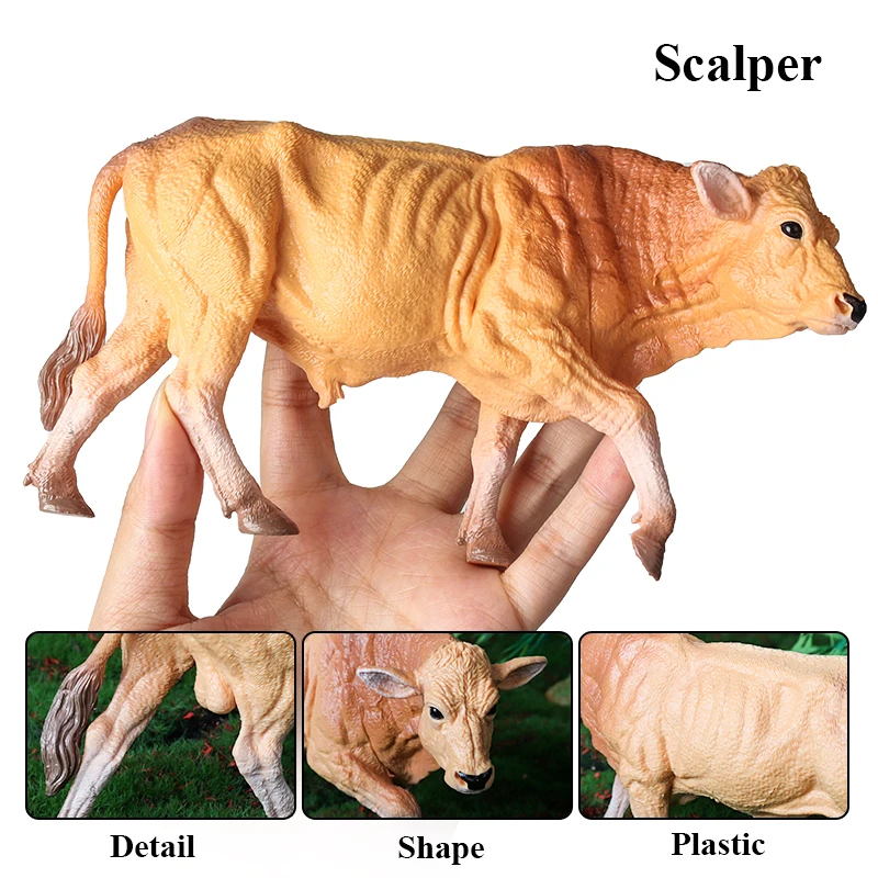 Oenux Zoo World Farm Animal Horse Cow Pig Sheep Goat Donkey Model Action Figures Lion Tiger PVC Educational Cute Kids Toy Gift