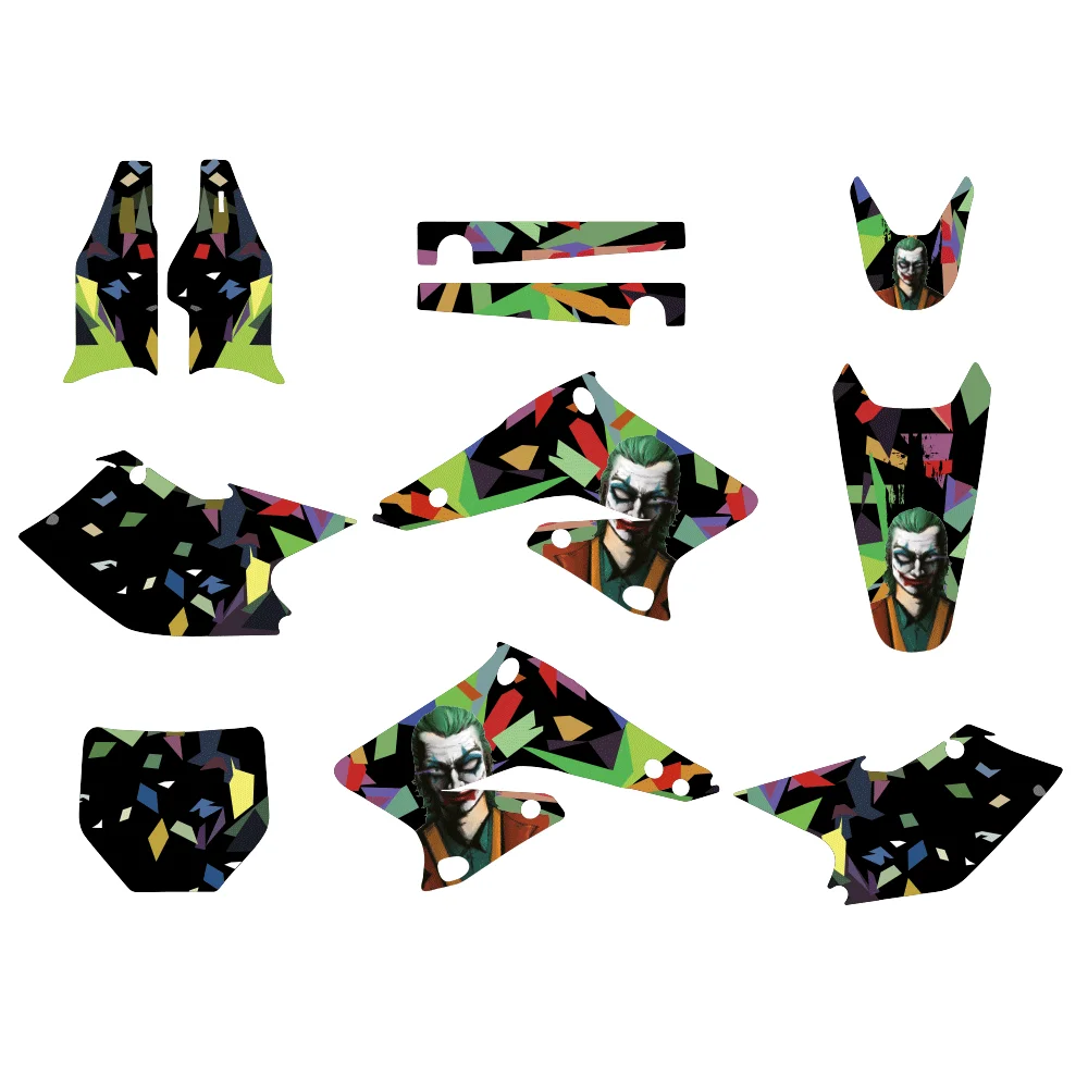 Custom Motorcycle Decals Full Set Graphics Kit for Suzuki RMZ250 2004-2006 Off-Road High Quality Durable Sticker