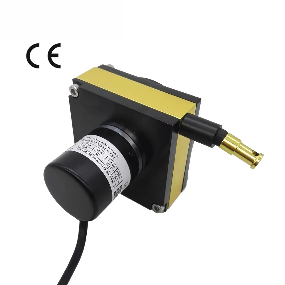 2000mm linear string encoder 4-20mA 0-5v 0-10v 0-5kohm 0-10kohm output draw wire displacement sensor