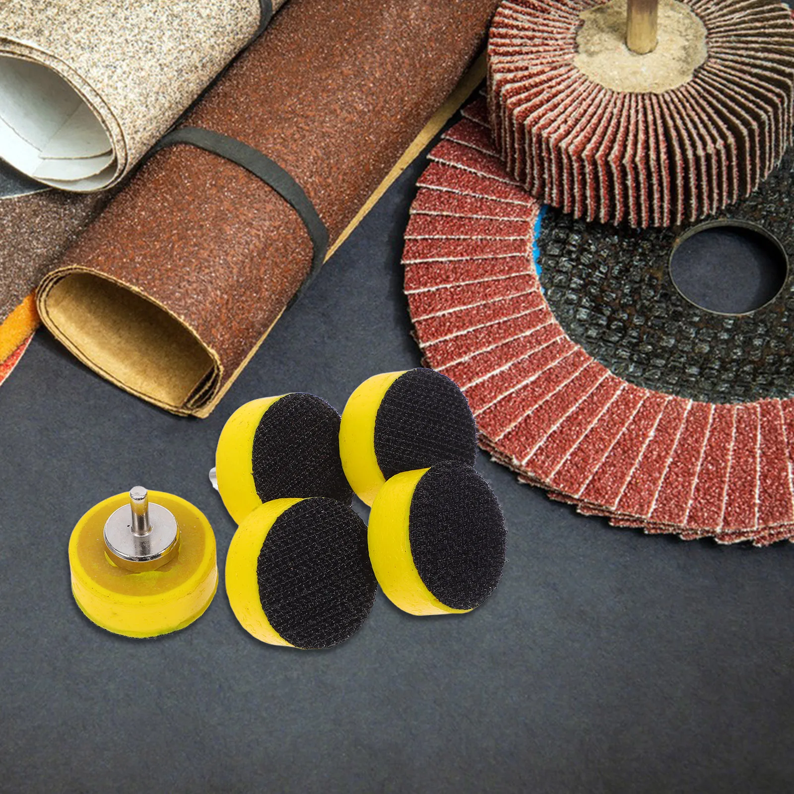 

5 Pcs Yellow Metal Sanding Discs Grinder Polishing Wheel Manual Tool High Efficiency Versatile Application Long Lasting