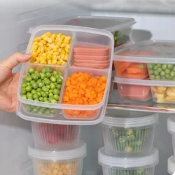 4Grids Fridge Storage Box Fridge Side Door Food Keep Fresh New Clear Container Kitchen Refrigerator Spices Organizer Accessories