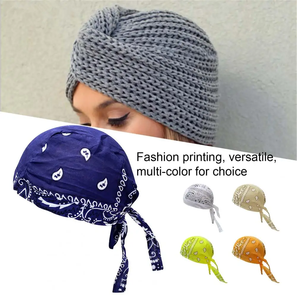 Classic Beanie Hat Unisex Style Pirate Hat Quick Dry Cashew Print Beanie Cap  Anti-fade