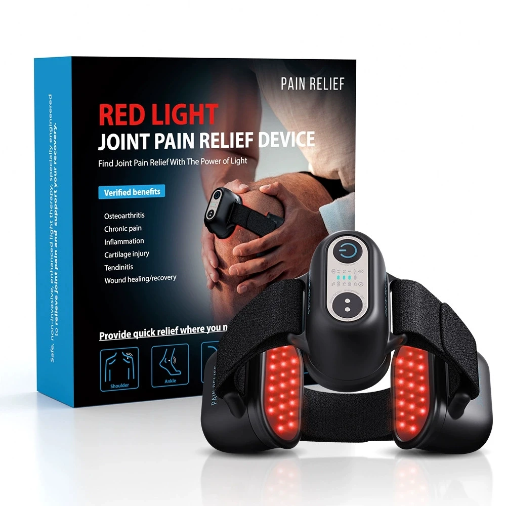 LED Red Light Heating Knee Massager Vibration Joint Massage Pain Relief Muscle Recovery Electric Shoulder Massager Instrument