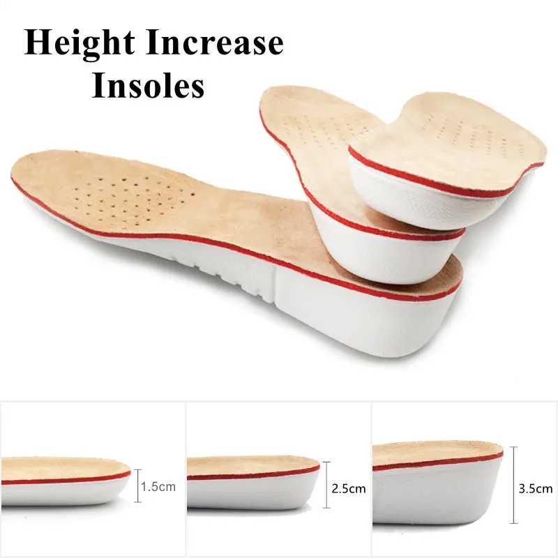 

1Pair Height Increase Shoe Insole Men Women Sneakers Shock Absorbing Insoles Basketball Sport Shoes Insert Orthopedic Foot Pads