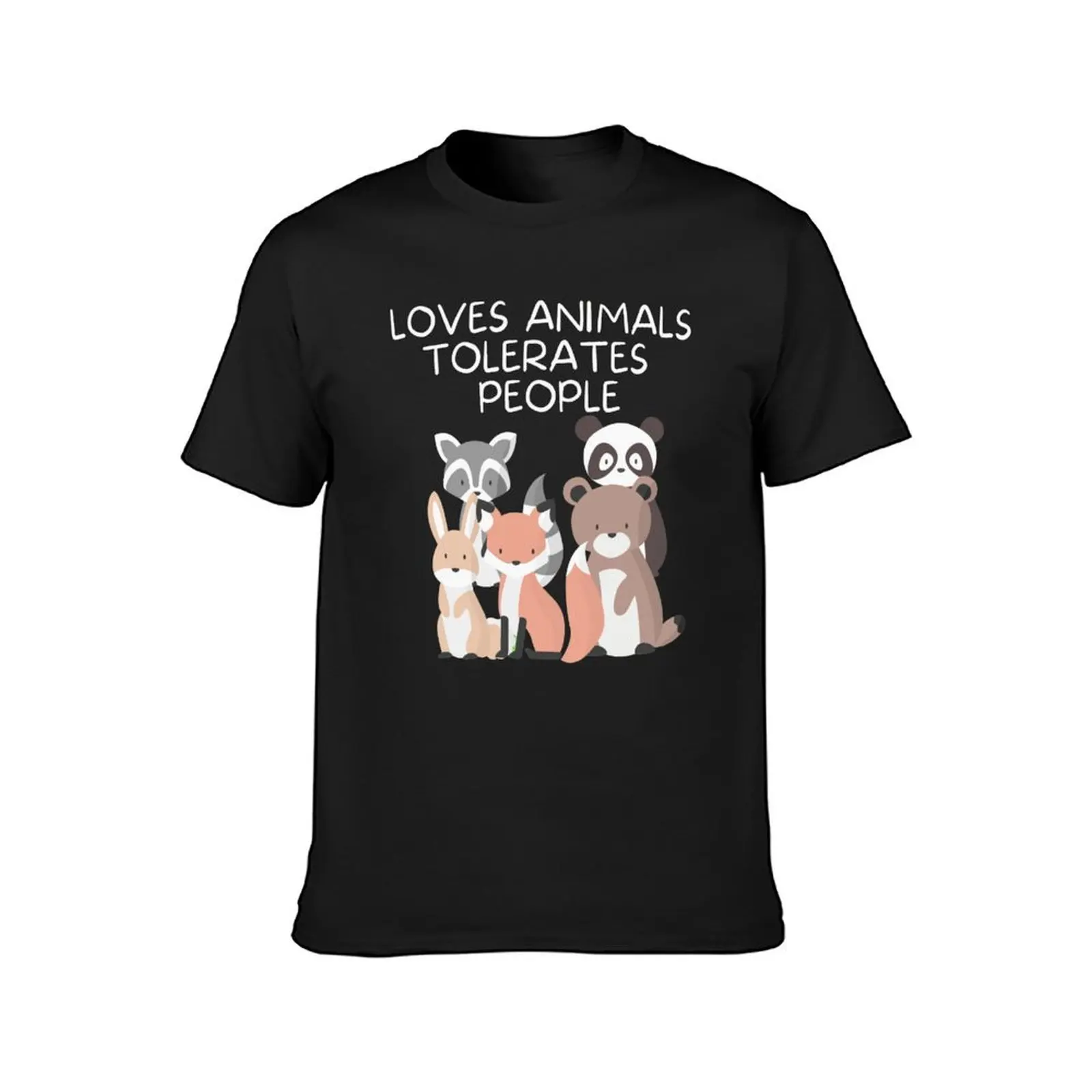 Loves Animals Tolerates People T-shirt boys whites tops t shirts for men