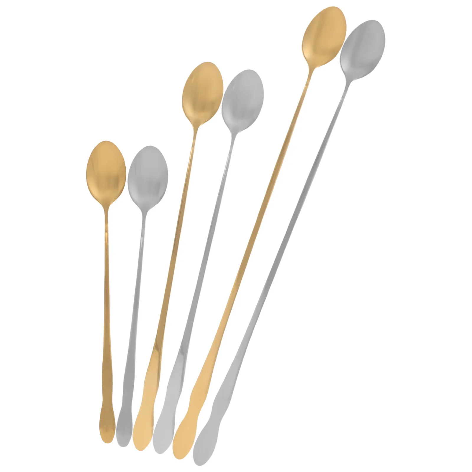 

6Pcs Stainless Steel Long Handle Spoons for Kitchen Hot Pot Coffee Stirring Soup Condiment Sauce Utensils Kitchen Spoons