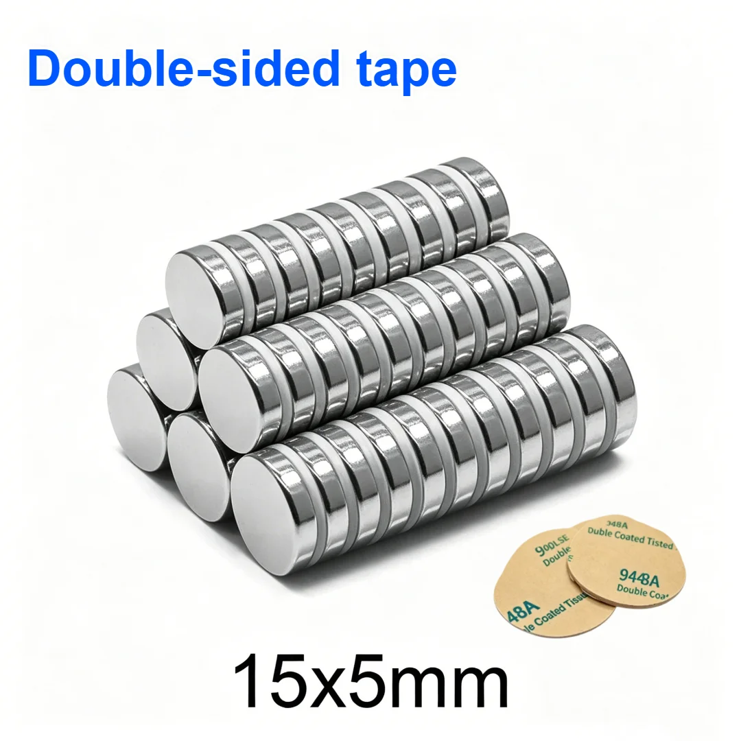 15x5 circular search magnet, double-sided tape 15 * 5, suitable for home refrigerators, office DIY
