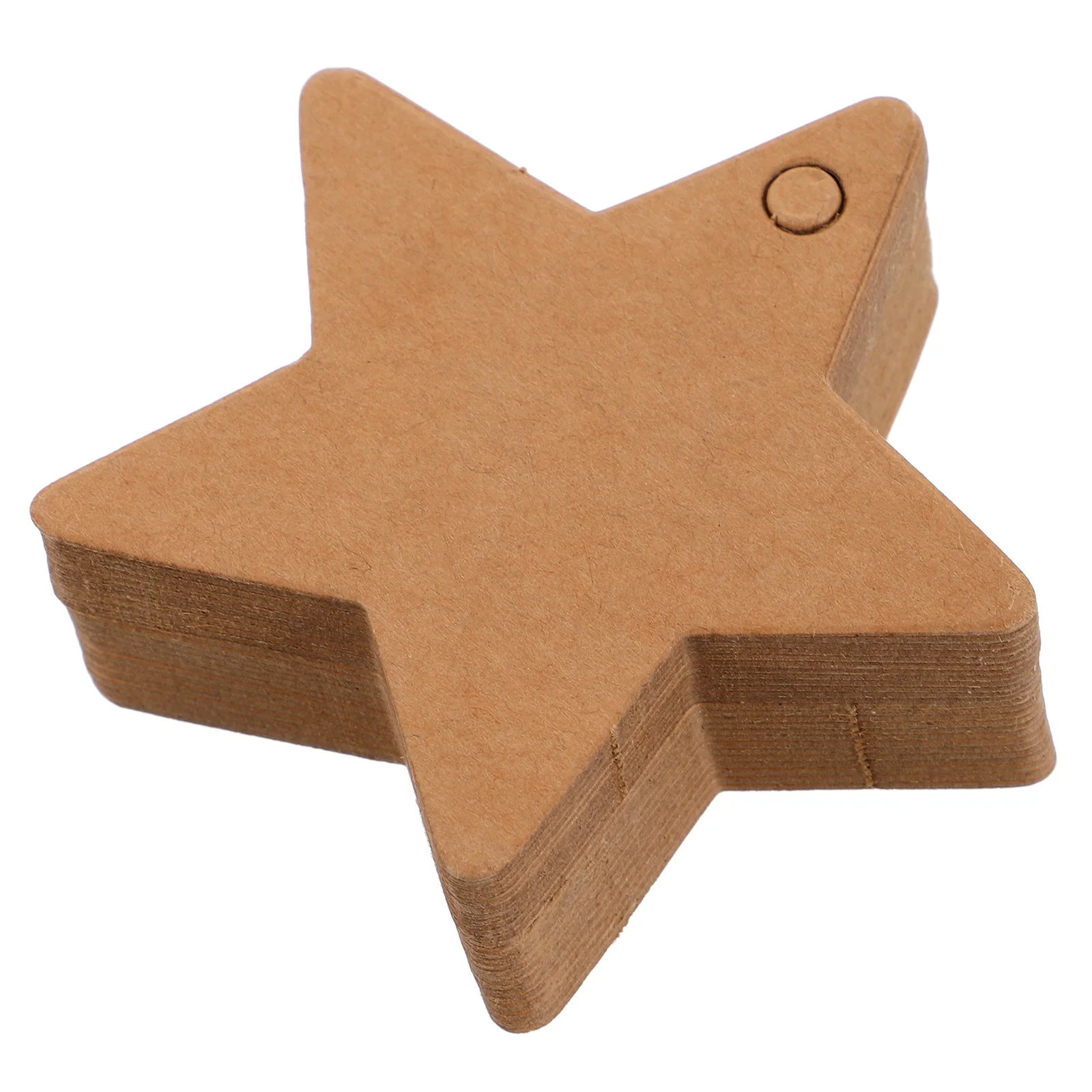 

100pcs Handmade Shaped Kraft Paper Hanging Blank For Weddings Christmas Favors Cardboard Star Ornaments Small Present Paper Star